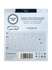MISTER SIZE - PRÉSERVATIF TAILLE M 53 MM (3 UNITÉS)