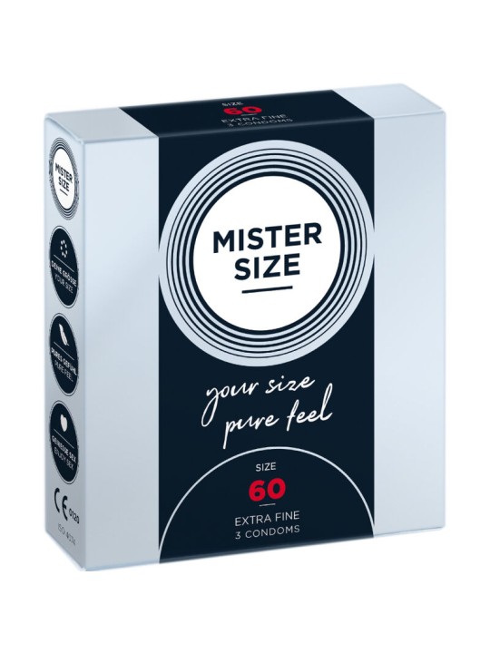 MISTER SIZE - PRÉSERVATIF TAILLE XL 60 MM (3 UNITÉS)