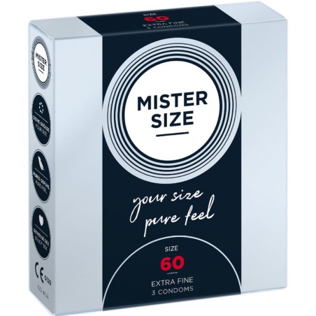 MISTER SIZE - XL MAAT CONDOOMS 60 MM (3 STUKS)