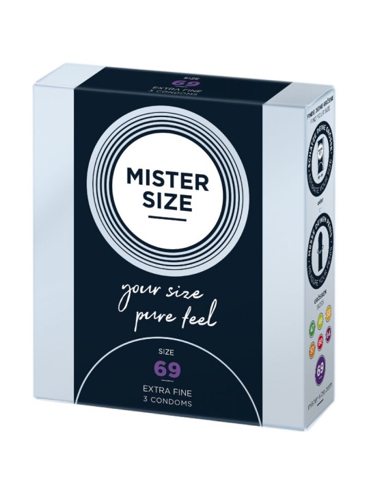 MISTER SIZE - CONDOMS SIZE XXXL 69 MM (3 UNITS)