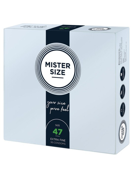 MISTER SIZE - PRESERVATIVOS TAMANHO XS 47 MM (36 UNIDADES)