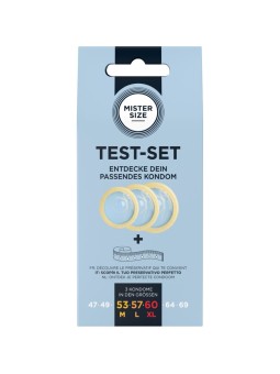 MISTER SIZE - TESTSET MIT 3 KONDOMEN IN VERSCHIEDENEN GRÖSSEN + MASSBA