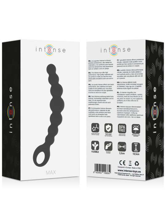 INTENSE - ANAL BEADS MAX NEGRO