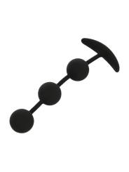 BLACK&SILVER - HARRY ANAL ROSARY 3 SILICONE SPHERES 14 CM