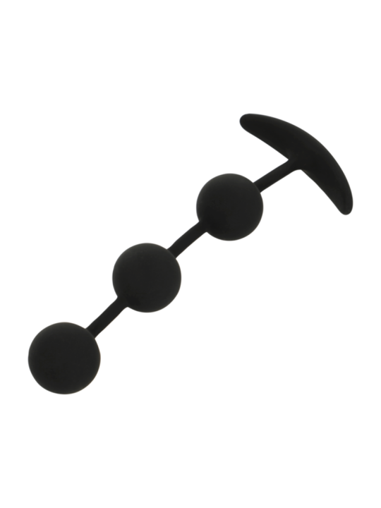 BLACK&SILVER - ROSÁRIO ANAL HARRY 3 ESFERAS DE SILICONE 14 CM