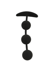 BLACK&SILVER - HARRY ANAL ROSARY 3 SILICONE SPHERES 14 CM