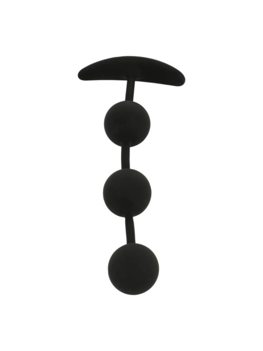 BLACK&SILVER - ROSÁRIO ANAL HARRY 3 ESFERAS DE SILICONE 14 CM
