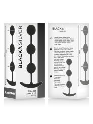 BLACK&SILVER - HARRY ANAL ROSARY 3 SILICONE SPHERES 14 CM