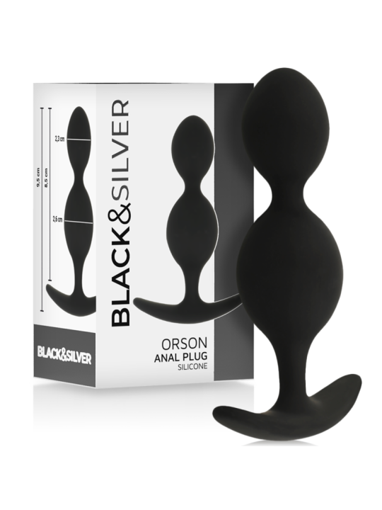 BLACK&SILVER - ORSON PLUG SILICONA 2 ONDAS ANALES 9 CM