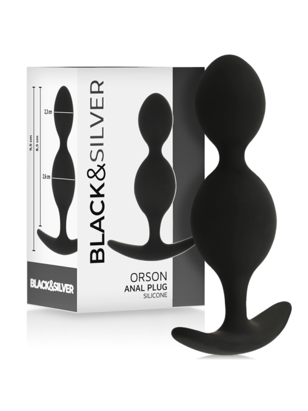 BLACK&SILVER - ORSON PLUG SILICONA 2 ONDAS ANALES 9 CM