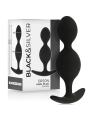 BLACK&SILVER - PLUG ORSON SILICONE 2 ONDES ANAL 9 CM