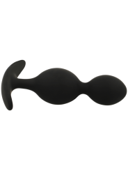 BLACK&SILVER - ORSON PLUG SILICONE 2 ANAL WAVES 9 CM