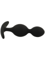 BLACK&SILVER - PLUG ORSON SILICONE 2 ONDES ANAL 9 CM