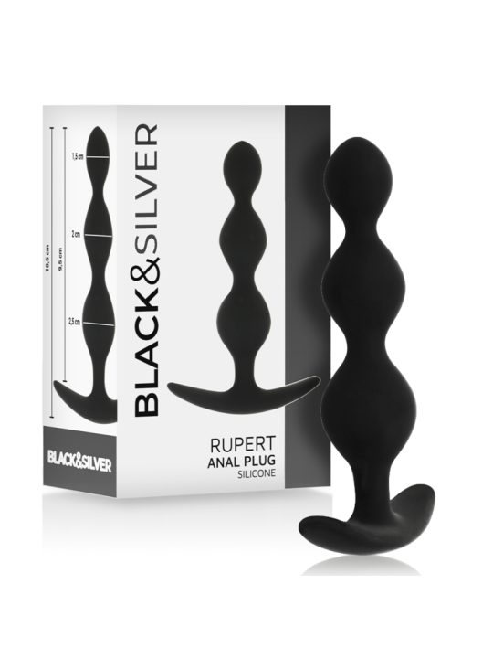 BLACK&SILVER - CORRENTE DE BOLA ANAL RUPERT 10 CM