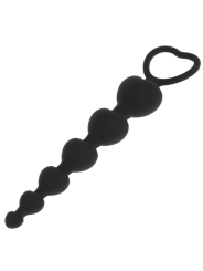BLACK&SILVER - MILA ANALE KETTING VAN HARTEN 18 CM