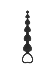 BLACK&SILVER - MILA CADENA ANAL DE CORAZONES 18 CM