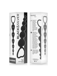 BLACK&SILVER - MILA ANALE KETTING VAN HARTEN 18 CM