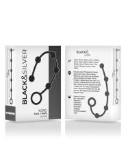 BLACK&SILVER - KORG ROSARIO ANALE INIZIAZIONE IN SILICONE 21 CM