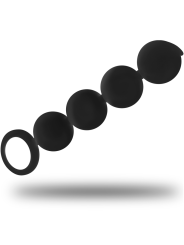 BLACK&SILVER - CHAPELET ANAL LENNON 4 SPHÈRES SILICONE 15 CM