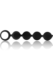 BLACK&SILVER - CHAPELET ANAL LENNON 4 SPHÈRES SILICONE 15 CM