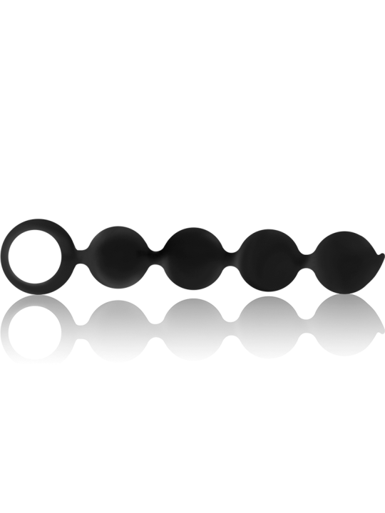 BLACK&SILVER - CHAPELET ANAL LENNON 4 SPHÈRES SILICONE 15 CM