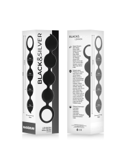 BLACK&SILVER - CHAPELET ANAL LENNON 4 SPHÈRES SILICONE 15 CM