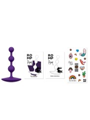 ROMP - AMP PERLES ANALES EN SILICONE FLEXIBLE VIOLETTES 12,5 CM