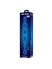 MR PLAY - PERLES ANALES EN SILICONE BLEU, TAILLE M (33 CM)