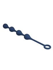 MR PLAY - PERLES ANALES EN SILICONE BLEU, TAILLE M (33 CM)