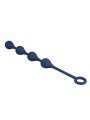MR PLAY - PERLES ANALES EN SILICONE BLEU, TAILLE M (33 CM)