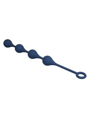 MR PLAY - PERLES ANALES EN SILICONE BLEU, TAILLE L (42,6 CM)