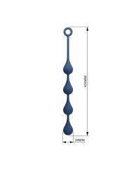 MR PLAY - PERLES ANALES EN SILICONE BLEU, TAILLE L (42,6 CM)