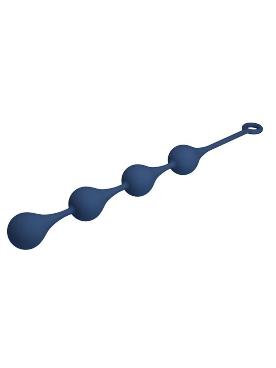 MR PLAY - PERLES ANALES EN SILICONE BLEU, TAILLE XL (52,5 CM)