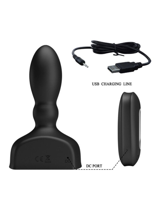 MR PLAY - PLUG ANAL HINCHABLE NEGRO CONTROL REMOTO