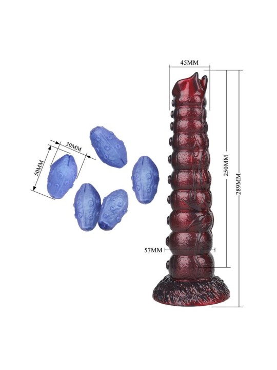 POWER MONSTERS - VOIDCLAW BRUTE BICOLOR DILDO DE SILICONE INFLÁVEL FAN