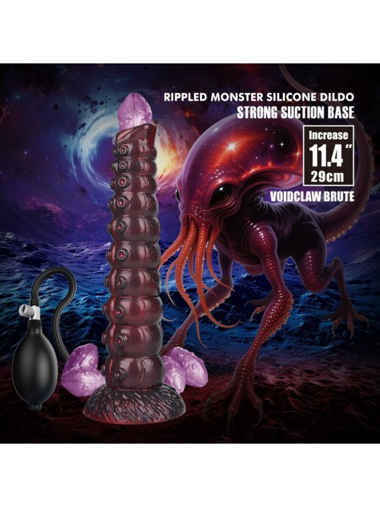 POWER MONSTERS - VOIDCLAW BRUTE BICOLOR DILDO DE SILICONE INFLÁVEL FAN