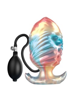 POWER MONSTERS - PLUG ANAL GONFLABLE TRICOLOR EBON LEVIATHAN 18 CM