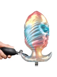 POWER MONSTERS - PLUG ANAL GONFLABLE TRICOLOR EBON LEVIATHAN 18 CM