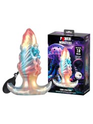 POWER MONSTERS - PLUG ANAL GONFLABLE TRICOLOR EBON LEVIATHAN 18 CM