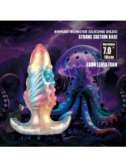 POWER MONSTERS - EBON LEVIATHAN TRICOLOR INFLATABLE FANTASY ANAL PLUG 
