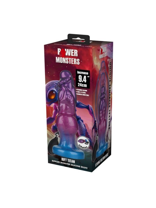 POWER MONSTERS - RIFT TITAN BICOLORE GONFLABLE EN SILICONE FANTASTIQUE
