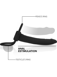 MYTHOLOGY - COBI ONYX ANAL DILDO WITH COCK AND TESTICLE RING 13 SILICO