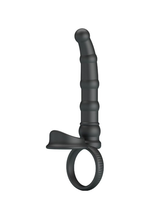 PRETTY LOVE - ANEL VIBRATÓRIO PARA PÊNIS TATUM COM PLUG 10 VIBRAÇÕES P