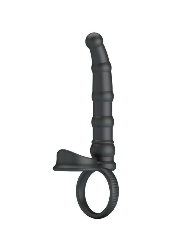 PRETTY LOVE - ANEL VIBRATÓRIO PARA PÊNIS TATUM COM PLUG 10 VIBRAÇÕES P