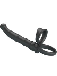 PRETTY LOVE - TATUM VIBRERENDE PENISRING MET PLUG 10 VIBRATIES ZWART