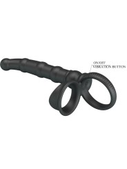 PRETTY LOVE - ANEL VIBRATÓRIO PARA PÊNIS TATUM COM PLUG 10 VIBRAÇÕES P