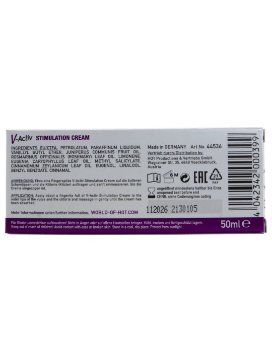 HOT - V-ACTIV STIMULATIECRÈME VOOR VROUWEN 50 ML