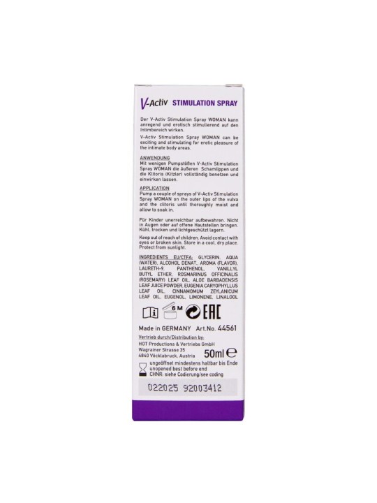 HOT - SPRAY ESTIMULANTE V-ACTIV PARA MULHERES 50 ML