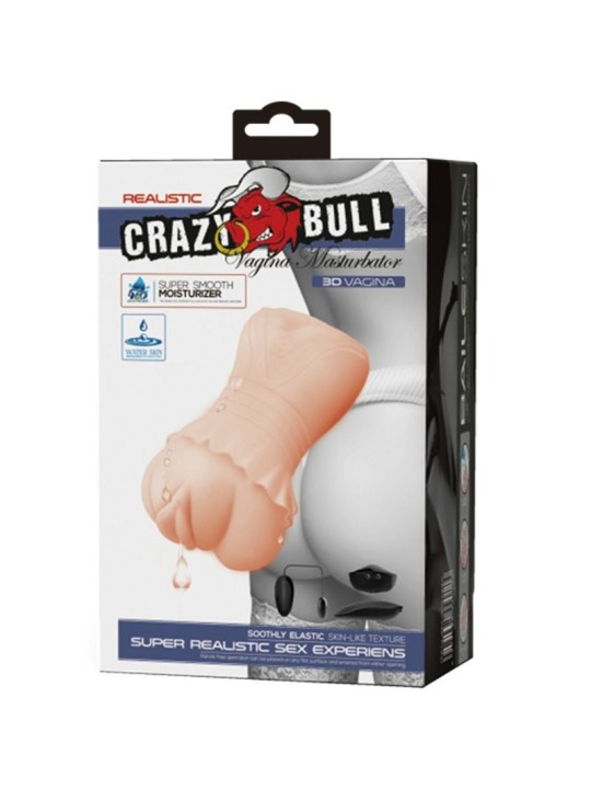 CRAZY BULL - WATER SKIN VAGINA MASTURBATOR MET VIBRERENDE KOGELS
