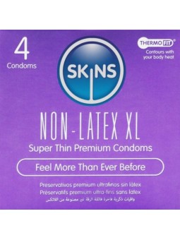 SKINS - PRESERVATIVOS SIN LATEX XL PACK 4